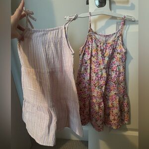 4T set of 2 sundresses- Floral and Striped